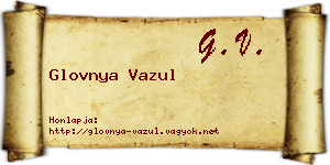 Glovnya Vazul névjegykártya